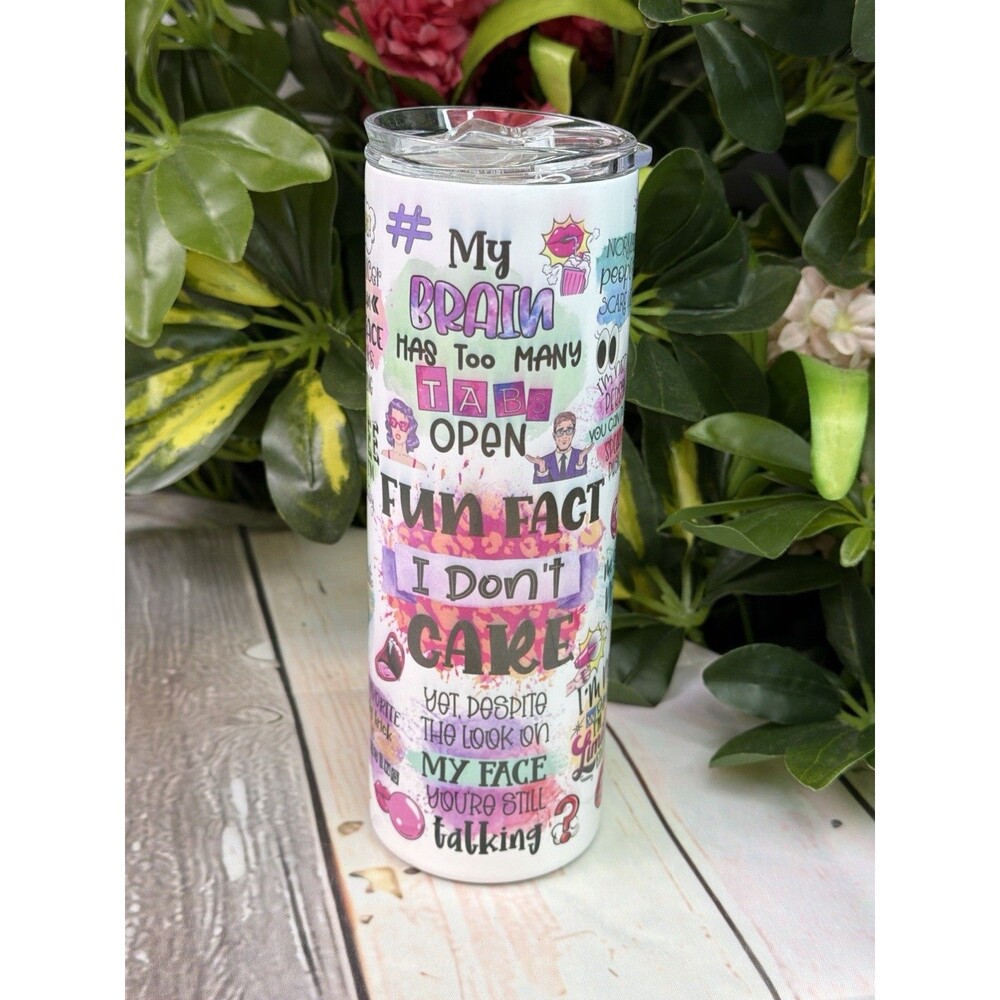 Sarcastic Quote Skinny Tumbler 20oz Insulated Stainless Steel Lid Funny